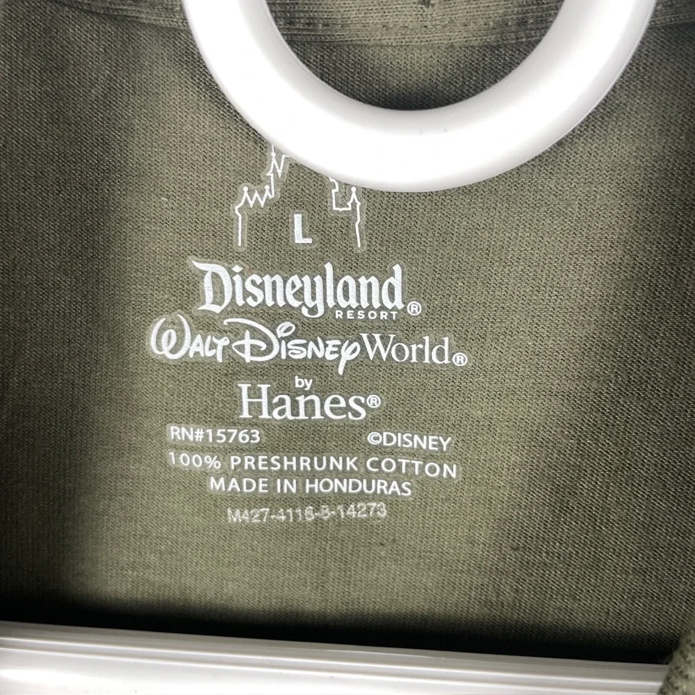 Disney's Skater Mickey Mouse Size Large Hunter Green Short‎ Sleeve